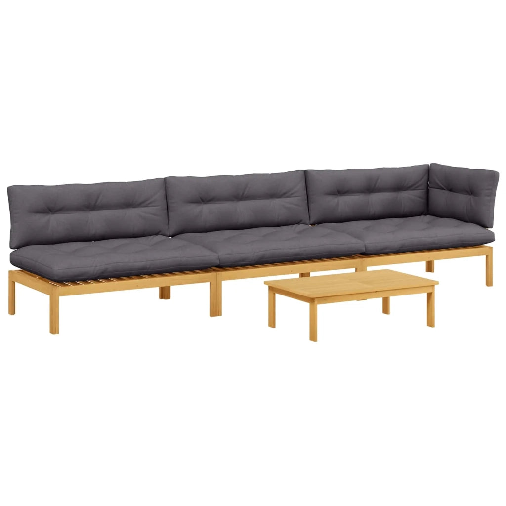 4 Pezzo Unità di divano pallet da giardino 3418288