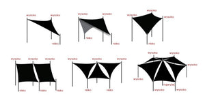 AIO FACTORY 3x3x3m Tenda a vela impermeabile da giardino grigia