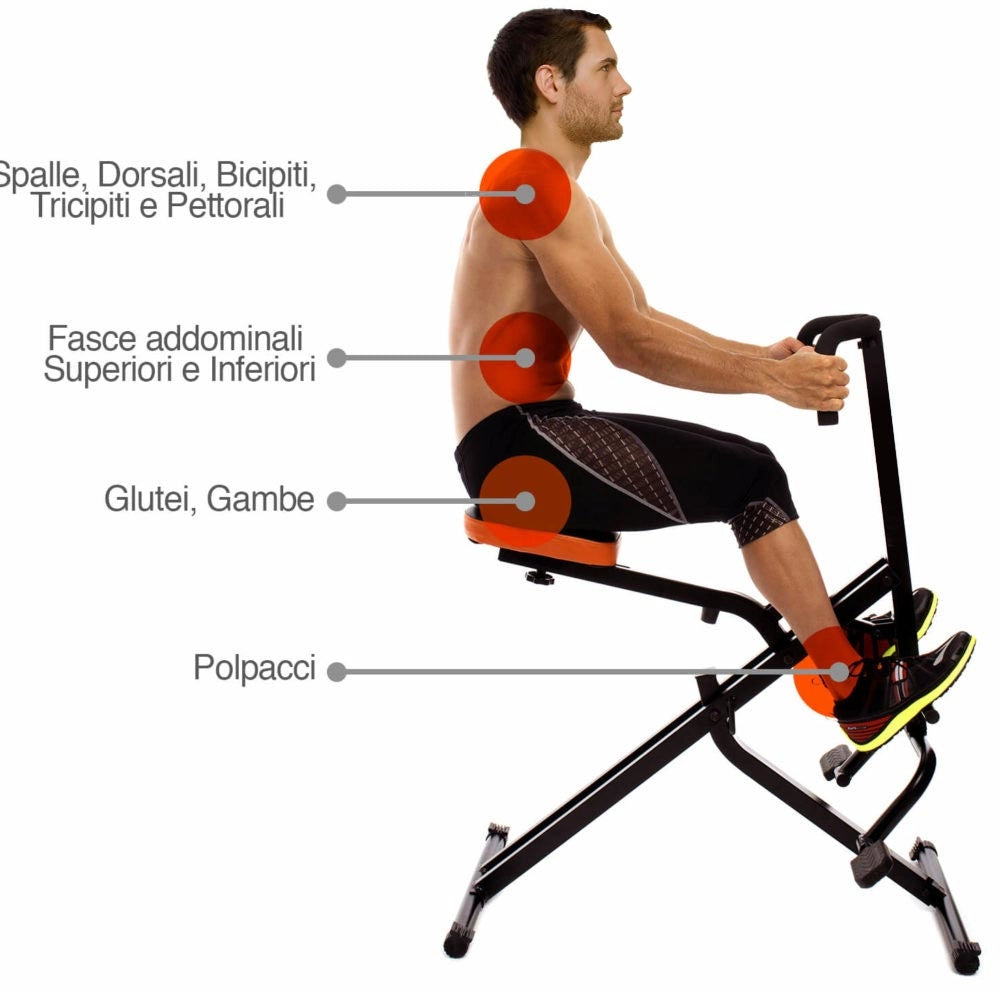 Attrezzo Total Fitness Allenamento Palestra Cardio Addominali Crunch Pieghevole