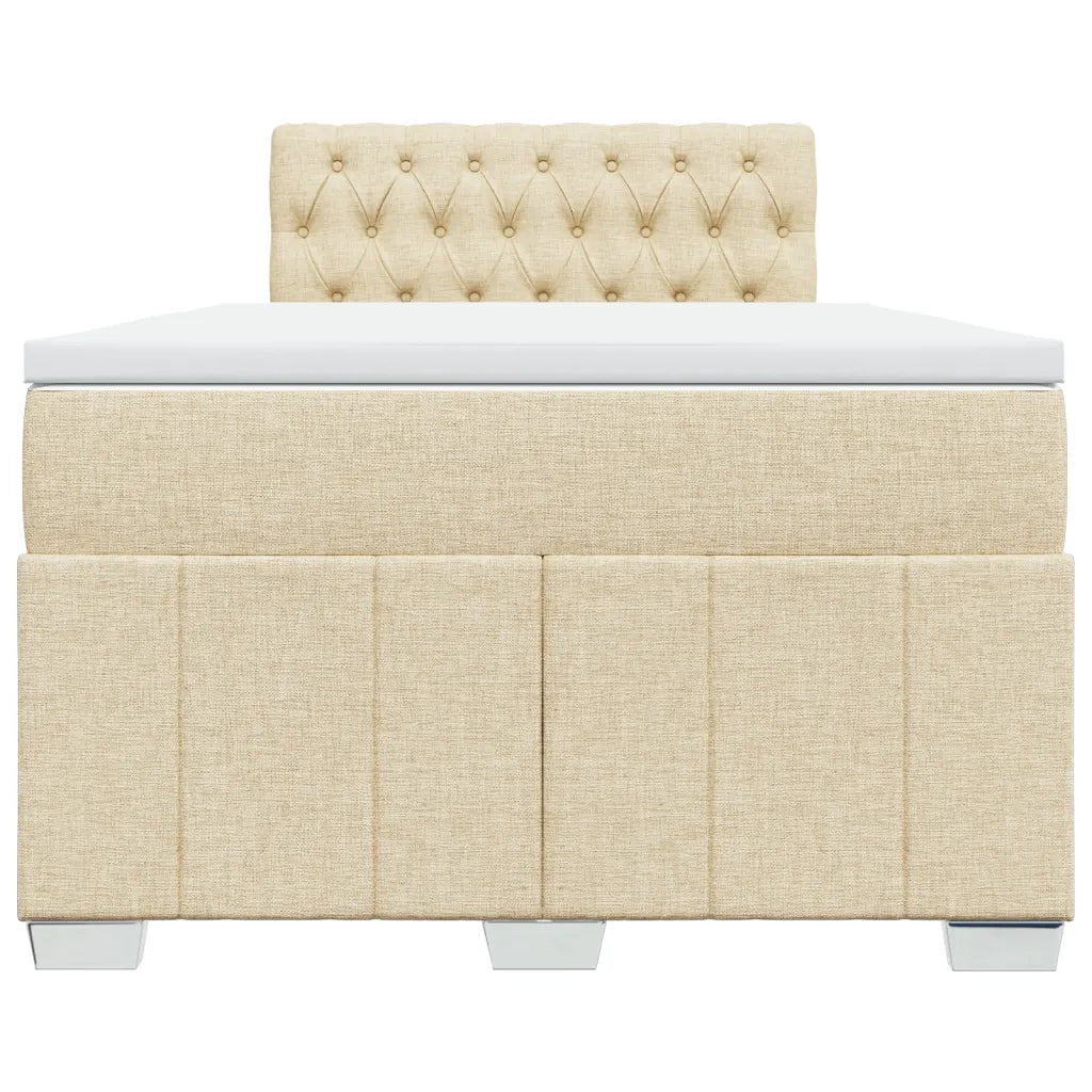 Giroletto a Molle con Materasso Crema 120x190 cm in Tessuto 3287019
