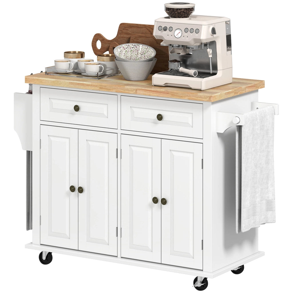 Tavolo da cucina con cassetti e ante ¨C zephmum ¨C bianco MDF h¨¦v¨¦a