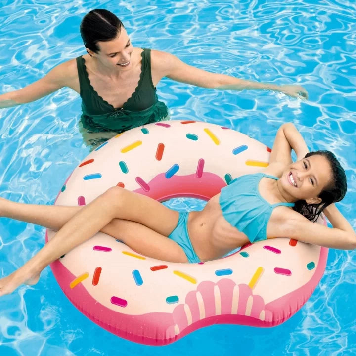 SALVAGENTE GONFIABILE CIAMBELLA DONUT CON ZUCCHERINI ARCOBAL. +9 ANNI  cm.107x99  peso kg.0,58 (56265)    INTEX