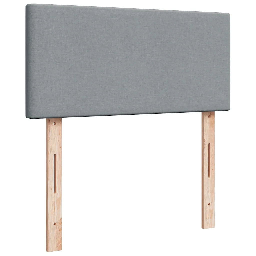 Giroletto a Molle con Materasso Grigio Chiaro 90x190 cm Tessuto 3287304