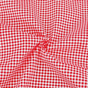 Tavolo con tovaglia rossa a motivi vintage Vichy - 2 x 1,6 m - tessuto in poliestere - progetti di fai da te - applicazioni creative
