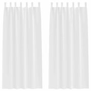 Tende Oscuranti | Tende Blackout con Anelli 2 pz Bianco Puro 225 x 140 cm