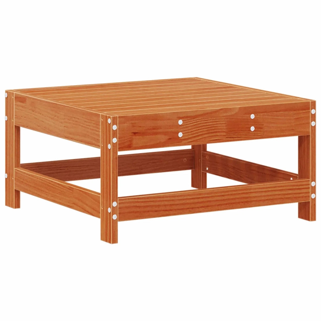 Sedia da giardino-Poggiapiedi da giardino con cuscino Legno Massello di Pino