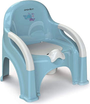Potetto per bambini con coperchio Premier, vaschetta rimovibile, grande vasca per bambini, vasca notturna per bambini/occhiali wc, vasca per bambini da 1 anno in poi, accessori per bambini colore blu