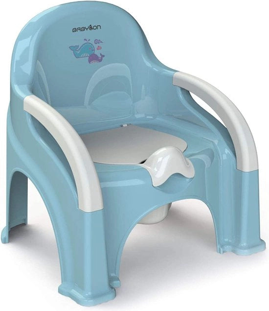 Potetto per bambini con coperchio Premier, vaschetta rimovibile, grande vasca per bambini, vasca notturna per bambini/occhiali wc, vasca per bambini da 1 anno in poi, accessori per bambini colore blu