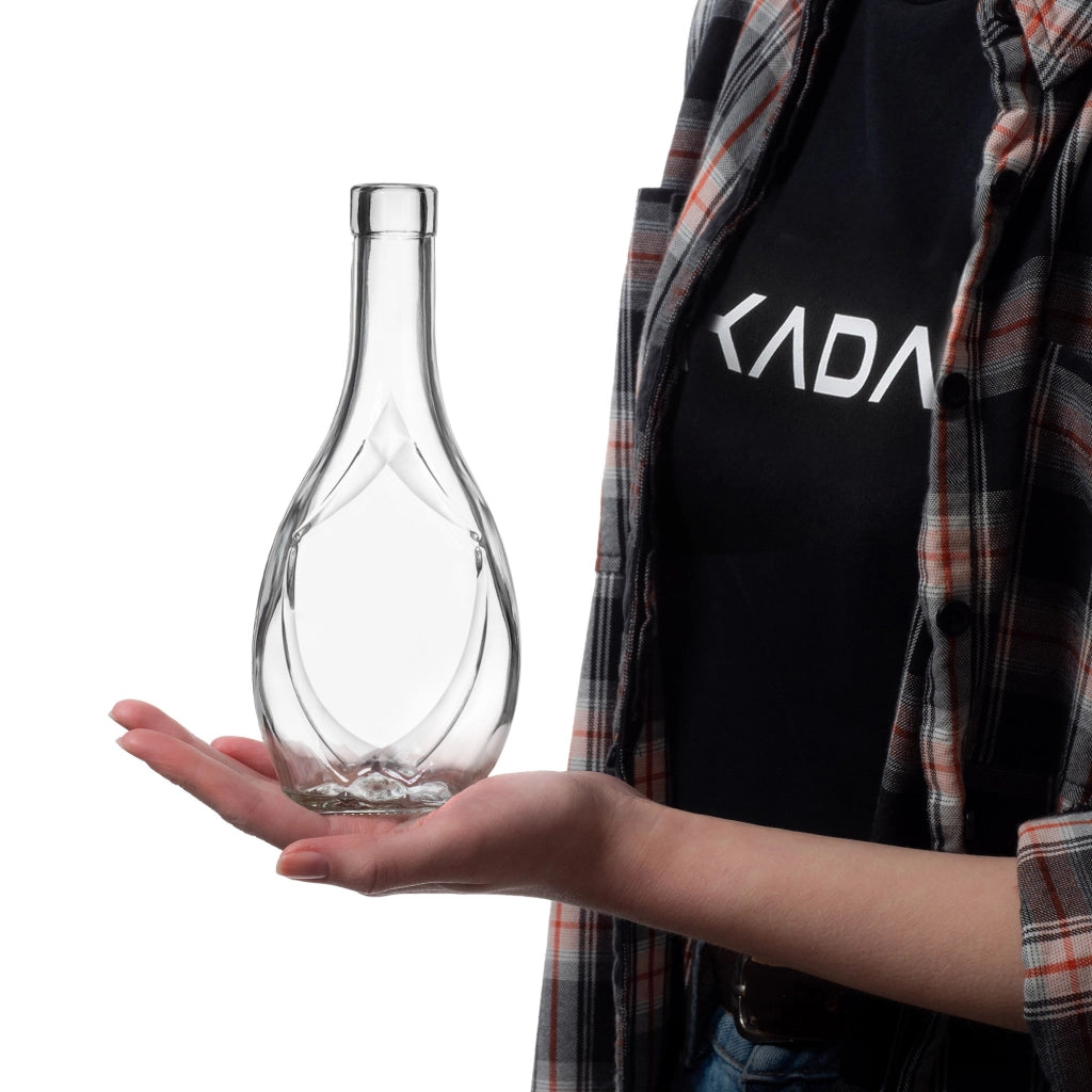 KADAX 10 bottiglie di vetro Icona da 250 ml per vino, liquori, distillati, alcolici, succhi di frutta + tappi di sughero