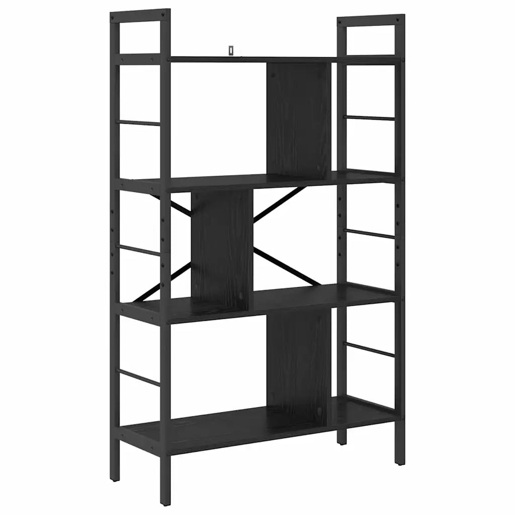 Libreria Rovere Nero 75 x 30 x 123,5 cm Legno multistrato 883964