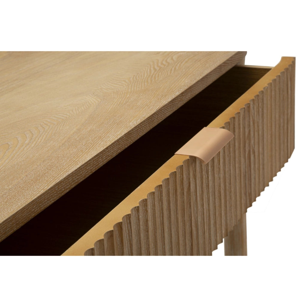 Tavolo Consolle VKH758, Marrone, Legno, 110x40x80 cm