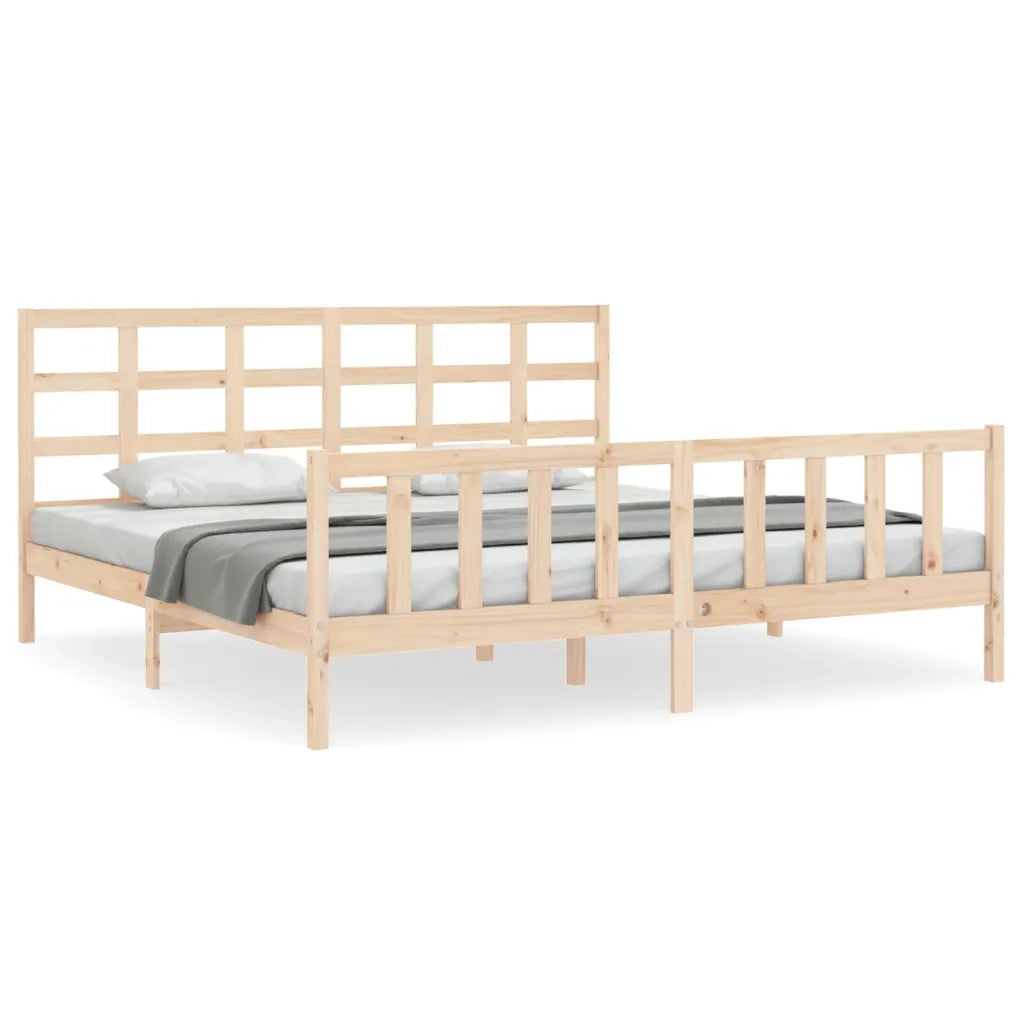 Giroletto senza Materasso-Struttura Letto 160x200 cm in Legno Massello di Pino 591241