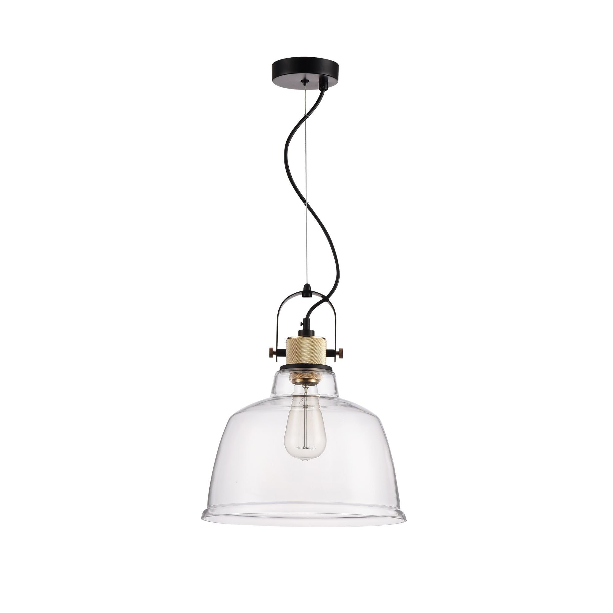 Lampada pendente Pendant in Metallo Irving Nero