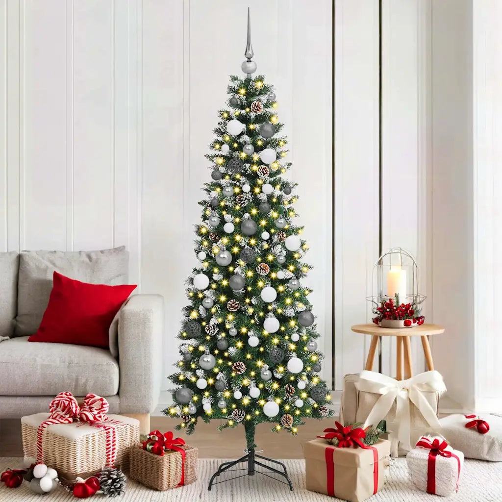 Albero di Natale artificiale con 300 LED Verde 180 cm 3395819