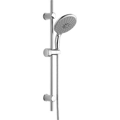 SALISCENDI DOCCETTA 5 GETTI AZALEA EFFE  ABS CROMATO TUBO MM 19 + FLEX CM 150 + D.MM 150