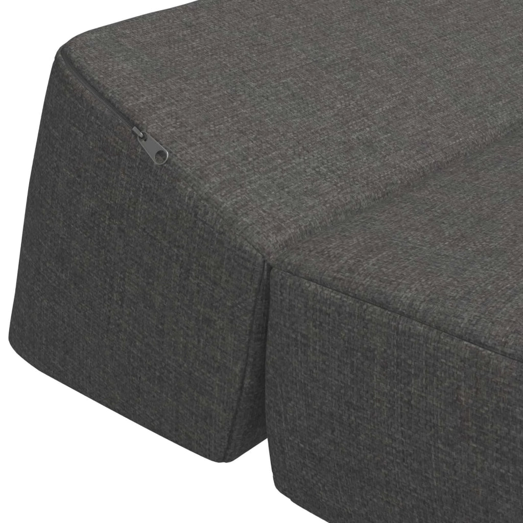 Divano Letto Pieghevole Grigio Scuro 60 x 70 x 41 cm Tessuto 900052