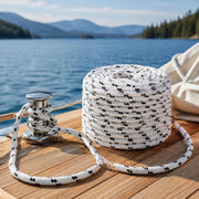 Boat Rope, Braided, White, 6 Mm X 25 M, Polyester