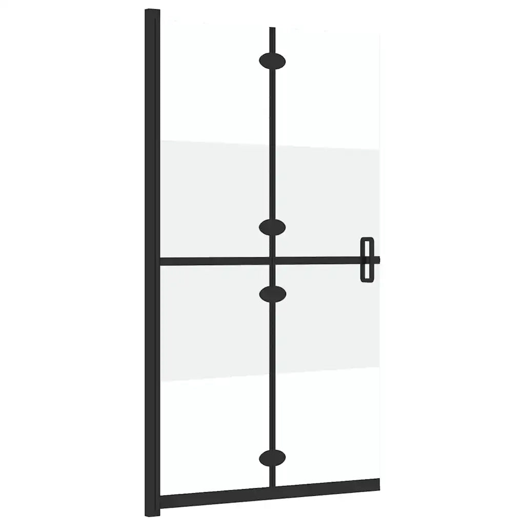 Parete per Doccia Walk-in Pieghevole in Vetro ESG 100x190 cm 151189