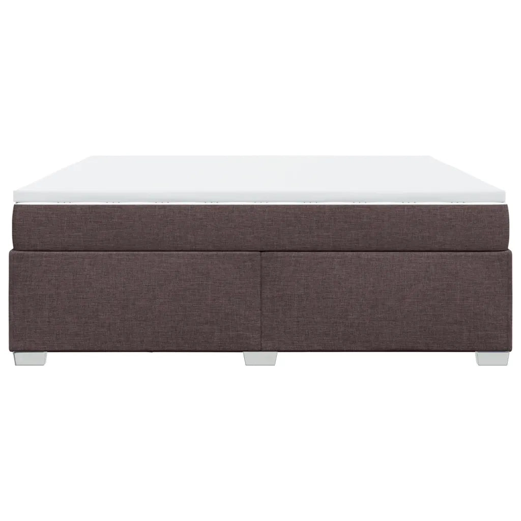 vidaXL Giroletto a Molle con Materasso Marrone Scuro 180x200cm Tessuto