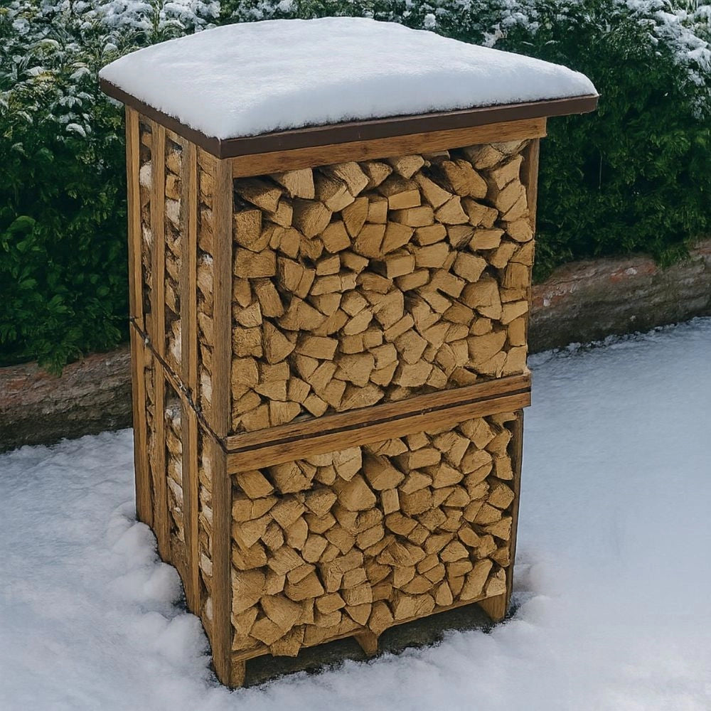 Struttura copri legna e pallet corten eco dimensioni 115x115 cm