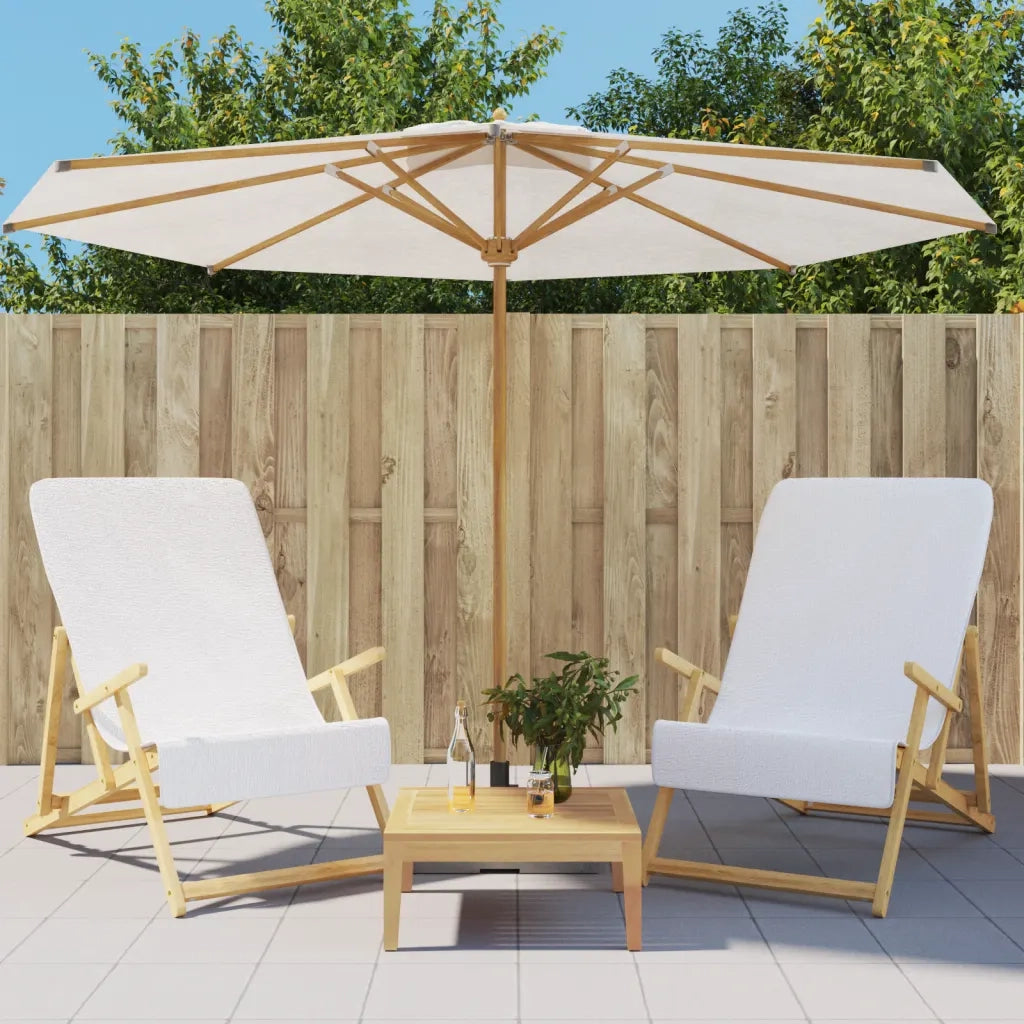 Asciugamani da Spiaggia 2 pz Bianchi 60x135 cm Tessuto 400 GSM CFW8330336