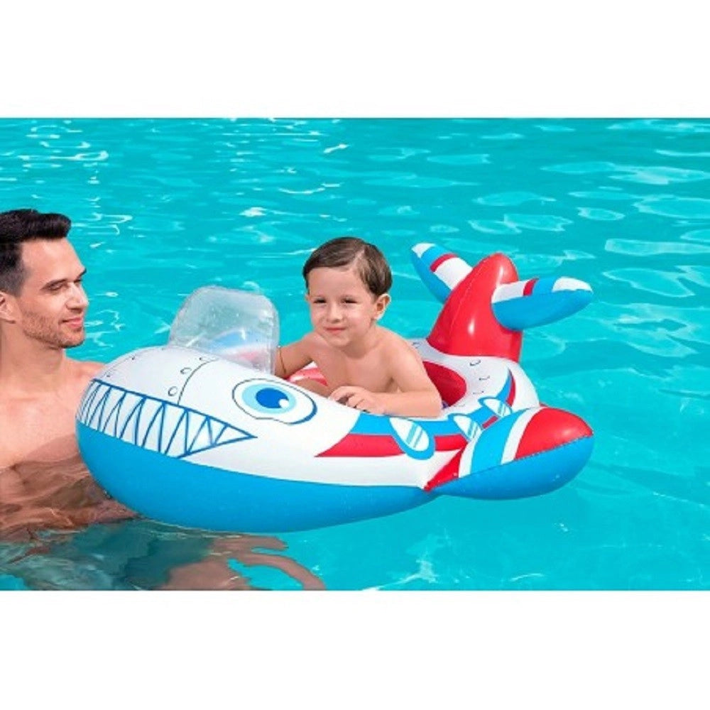 Trade Shop - Canottino Gonfiabile Jeep 92x61 Cm / Aereo 109x97 Cm Gommone Per Bambini 34169 -