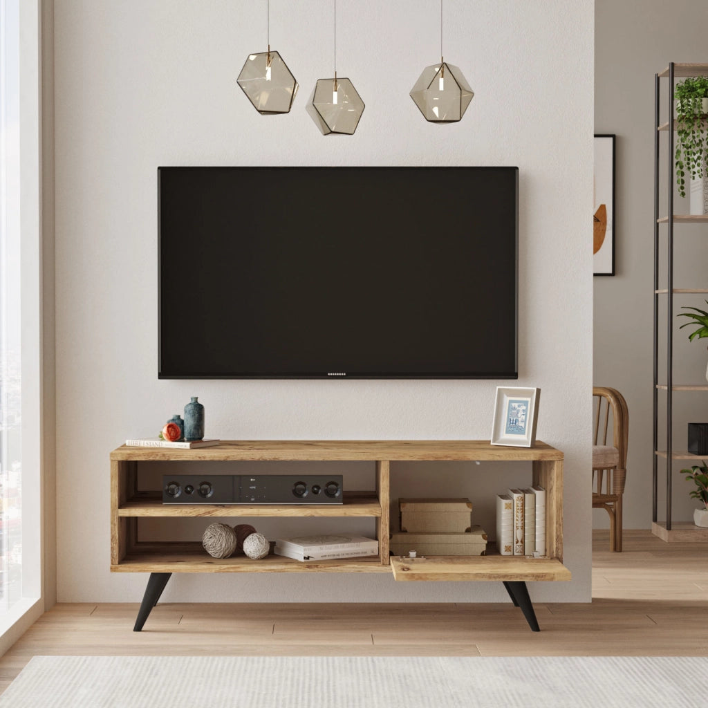 Porta TV in legno "Imo" - 110 x 40 x 44 cm - Marrone