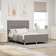 Letto in Tessuto Tortora 140x190 cm