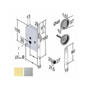 Serratura Inf.Legno Scorrevoli E50 Bagno Cs Bon Gb