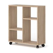 MOBILE TAVOLINO CON RUOTE PORTA PC COMODINO UFFIO CASA ROVERE 65x60x20cm TRASCO