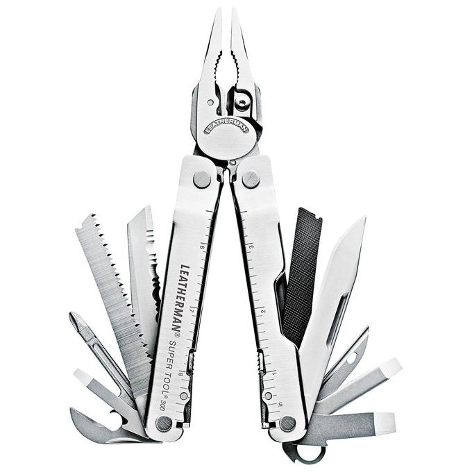 Leatherman LT300-N Super Tool 300 Multiutensile 19 in 1 con sistema di sicurezza colore Argento