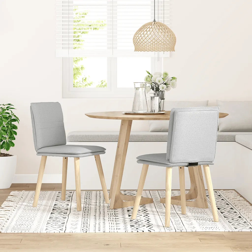 Sedie da Pranzo 2 pz Grigio Nuvola in Tessuto 4101264