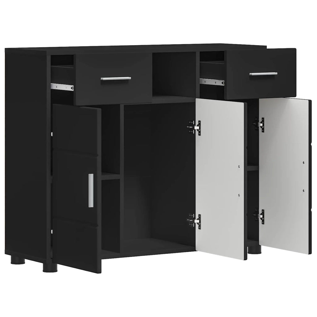 Armadio in Legno Nero 88,5 x 30,5 x 73 cm Legno multistrato
