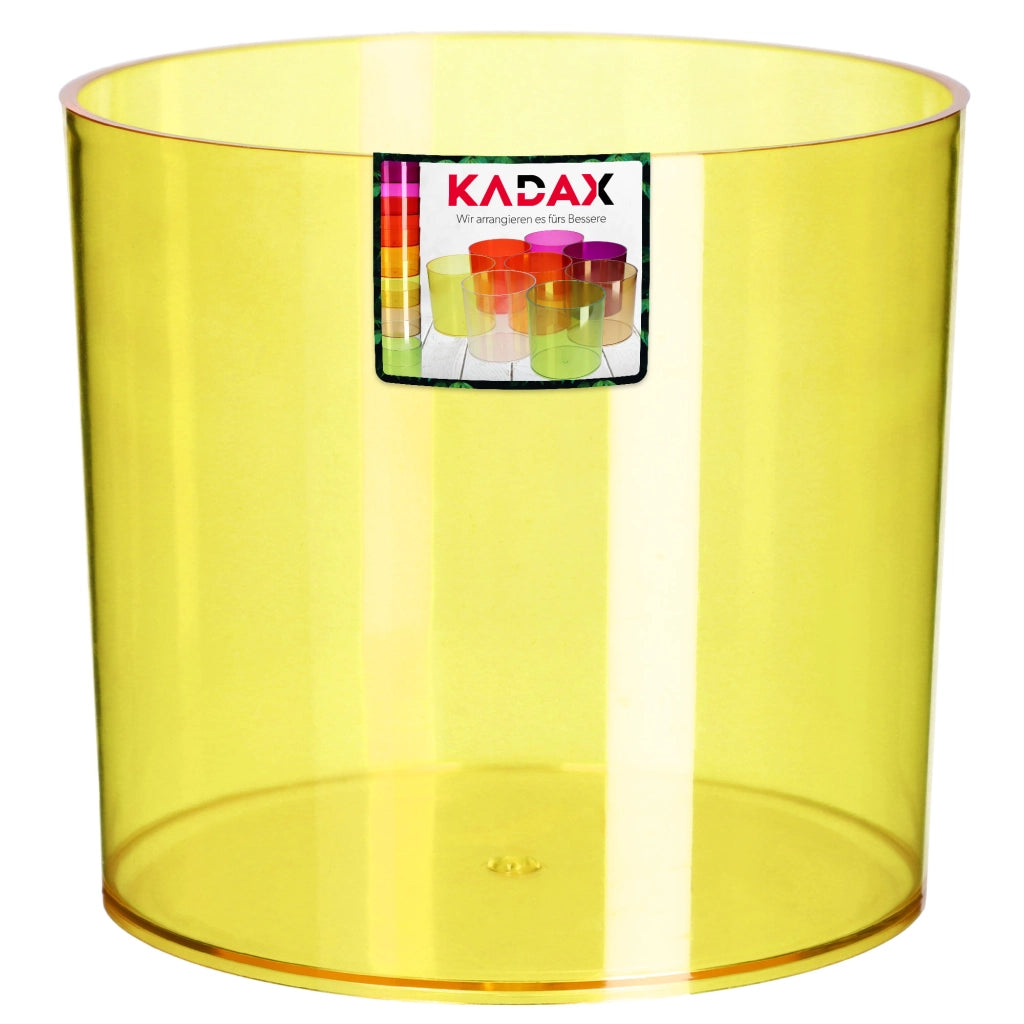 Vaso da fiori rotondo in plastica KADAX, 12,5 cm, giallo