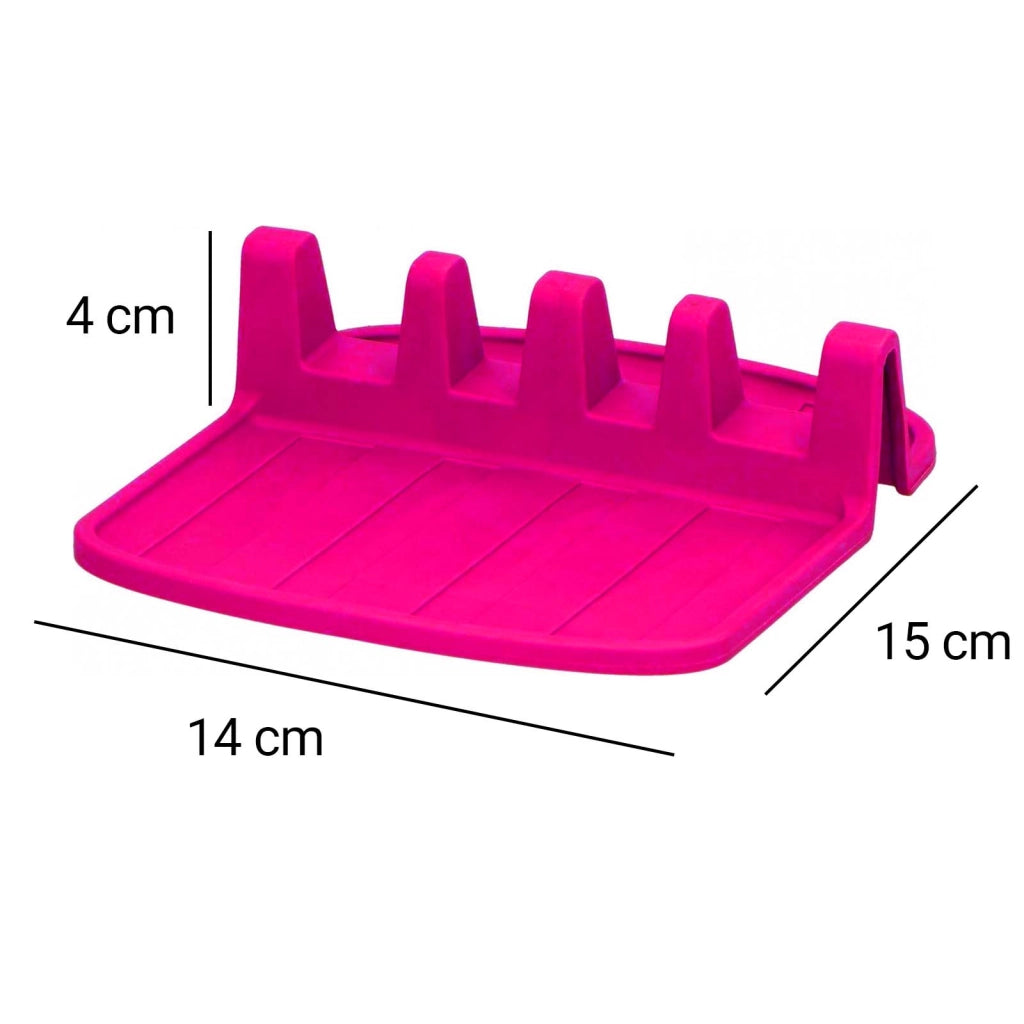 Porta cucchiaio compatto in silicone antiscivolo 15x14 cm Rosa Alpina