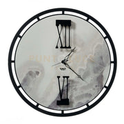 orologio effetto marmo pregiato mood Nero e marmo Dover in Ferro Diametro63cm