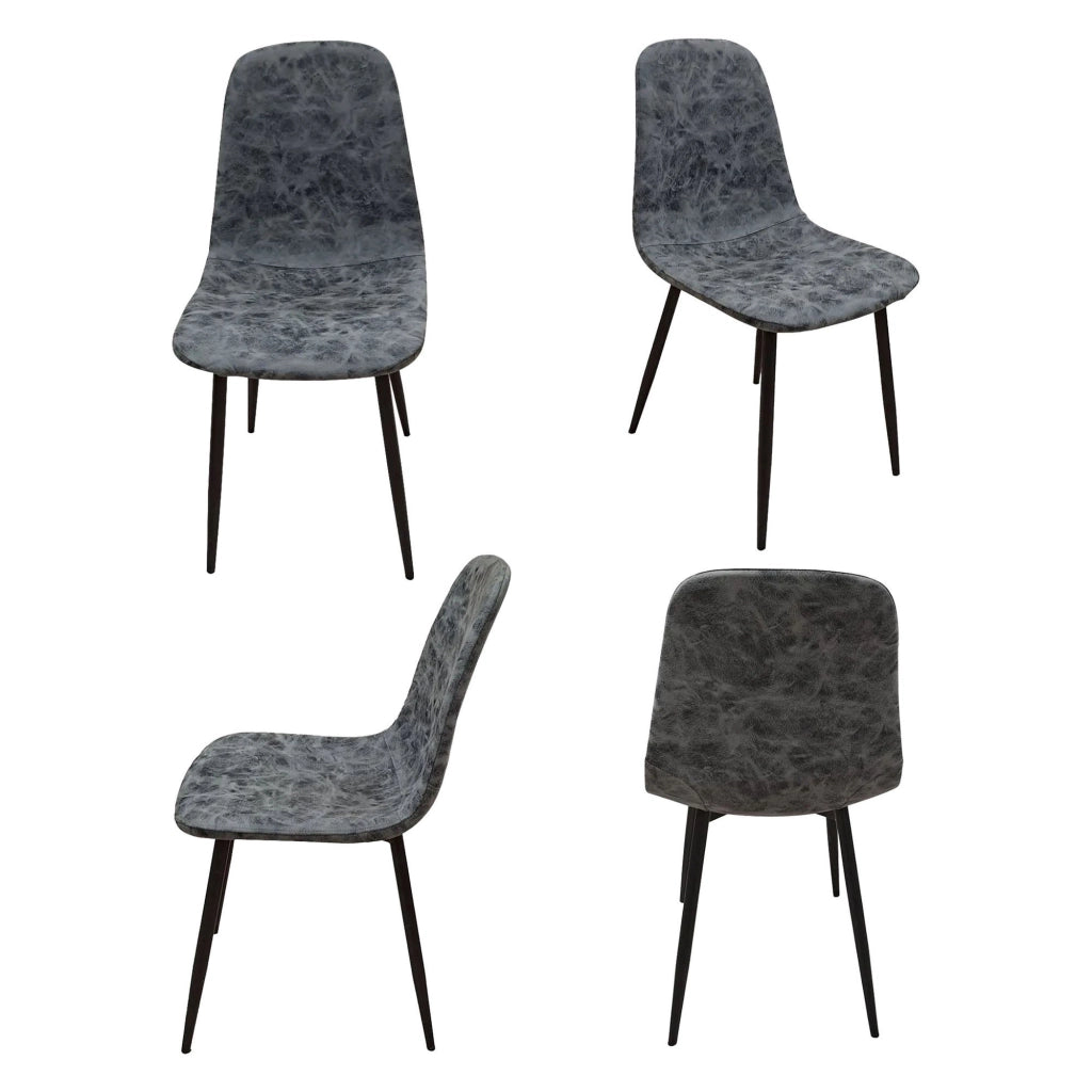 Ispani, set di Sedie 8 Sedie, Grigio Scuro