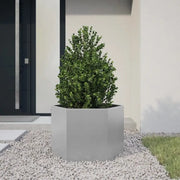 Fioriera Esagono 69x60x45 cm in Acciaio Zincato