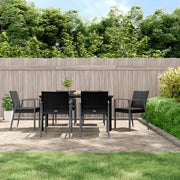 Set Pranzo da Giardino 7 pz con Cuscini in Polyrattan e Acciaio 3186996