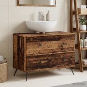 Armadio per Lavabo da Bagno BREDA Legno antico 82 x 41 x 59 cm 897463