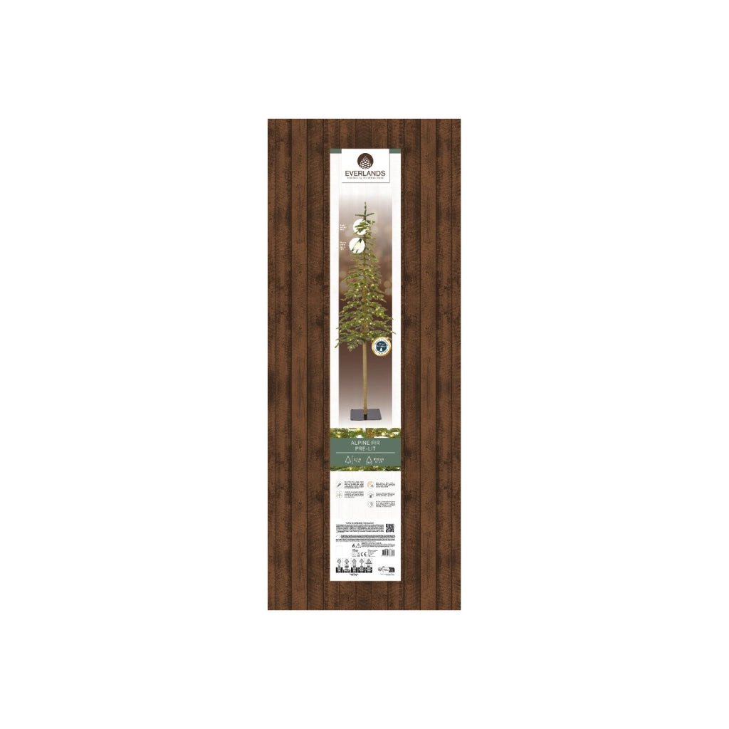 Albero Alpin Fir c/200 LED D50 H210cm verde
