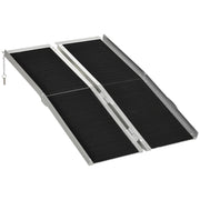 Rampa Pieghevole per Sedia a Rotelle ¨C zephmum ¨C 122x73.5 cm, Nero, Alluminio, Antiscivolo