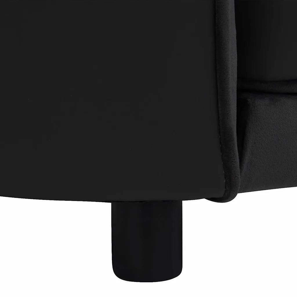 Divano per Cani-Sofa per animali domestici-Divanetto Nero 69x49x40 cm in Peluche e Similpelle