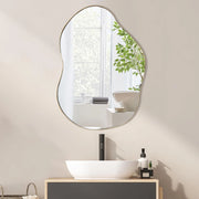 Specchio da Parete 78x56 cm, Specchio da Bagno a Forma Irregolare con Base Posteriore Premium, Specchio Decorativo per Soggiorno Ingresso Bagno (78 x 56 cm)