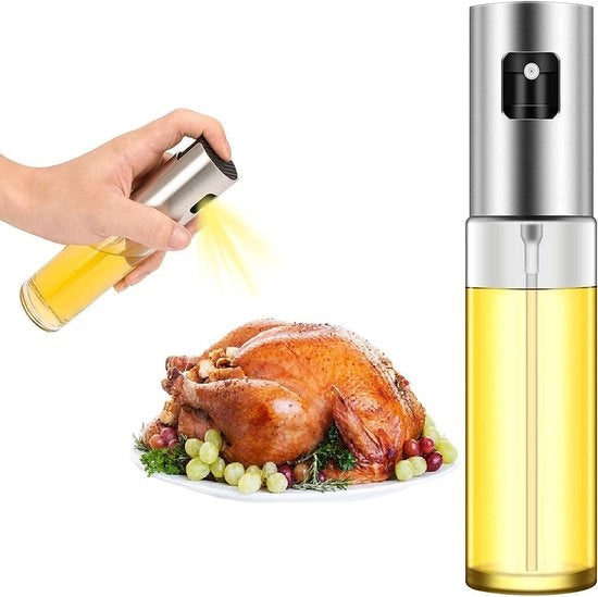 Olio Spruzzatore 100 ml, Spruzzatore per cucina, Olio Spruzzatore, Bottiglia in vetro resistente, Olio d'oliva, Flacone in vetro, Bottiglia in vetro