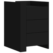 Comodino | Armadio da Notte | Mobiletto da notte Nero 45x50x65 cm in Legno Multistrato