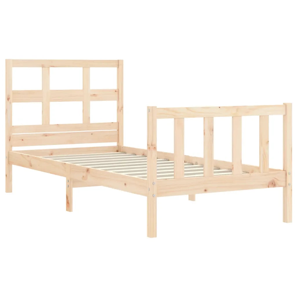 Giroletto senza Materasso-Struttura Letto 90x200 cm in Legno Massello di Pino 552926