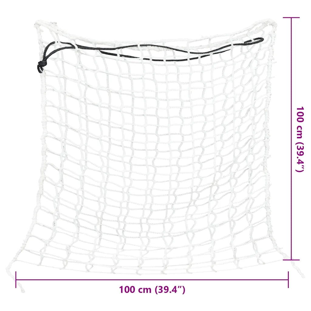 Reti da Fieno 2 pz Rotondi Bianchi 100x100 cm PP