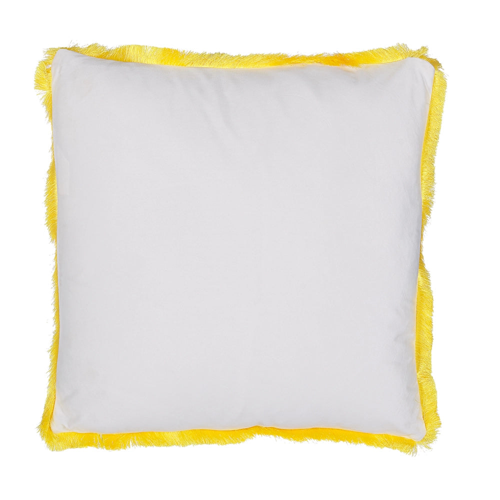 Set di 2 cuscini decorativi forma di animale giallo 45 x 45 cm moderno Glamour Decor accessori