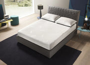 Coprimaterasso Imbottito Elasticizzato Anallergico Federe Cuscino Letto Made Italy - Piazza E Mezza - Silver